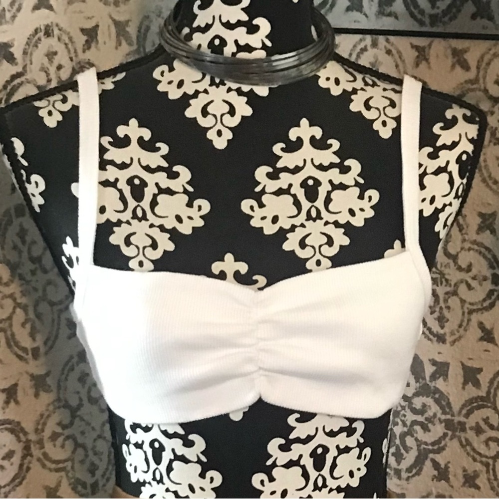 Hey Babe White Tank Crop Top